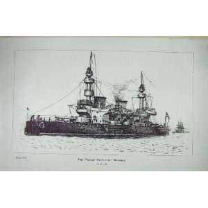  1855 1895 Ironclad Ship French Battleship Brennus