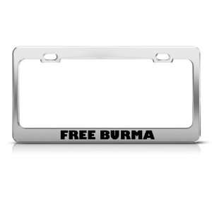   Patriotic License Plate Frame Stainless Metal Tag Holder Automotive