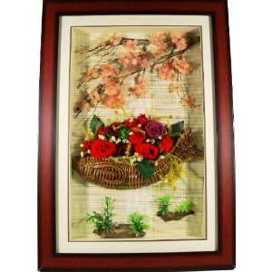  Floral Tale 3D Handcrafted Floral Painting, Preserved Real 