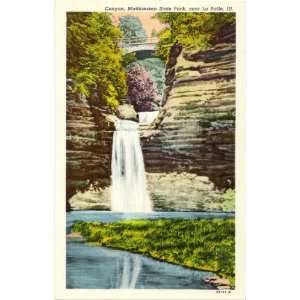 1940s Vintage Postcard   Canyon   Matthiessen State Park near La Salle 