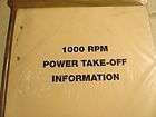 John Deere 1000 RPM PTO Information service parts book 530 630 430 730