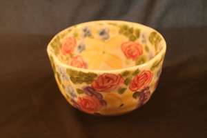Tabletops Unlimited Jardine Hand Painted Coupe Cereal Bowl  