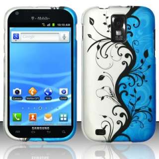 for Samsung Galaxy S2 T Mobile T989   Blue Vine Flower Hard Case Phone 