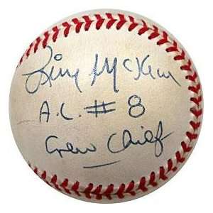 Jim McKeon AL #8 Crew Chief Autographed Baseball   Autographed 