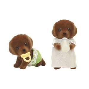  Sylvanian Families Chocolate Labrador Twins Toys & Games