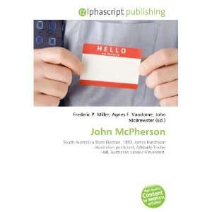  John McPherson (9786134269391) Books