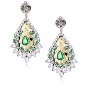  Taara Mughal Collection Chand elier Peridot Earrings 