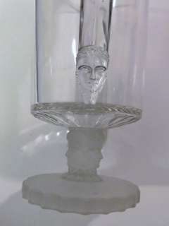VERSACE CRYSTAL PITCHER WITH VERSACE FACE ON BOTTOM   EXCELLENT 