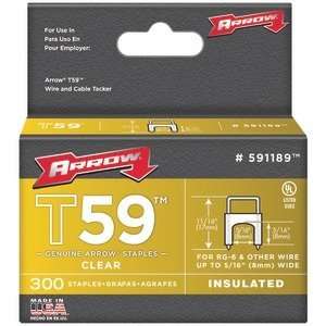  ARROW FASTENERS 591189 CLEAR T59 INSULATED STAPLES FOR 