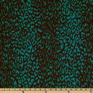   Animal Spots Brown/Turquoise Fabric By The Yard Arts, Crafts & Sewing