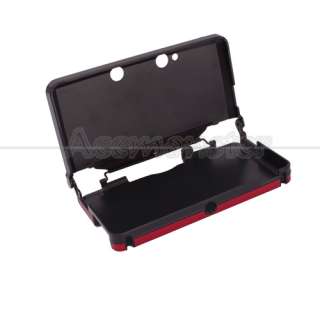 Deep Red New Plastic Aluminum Skin Cover Case for Nintendo 3DS Free 