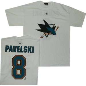   San Jose Sharks Joe Pavelski White Reebok T Shirt