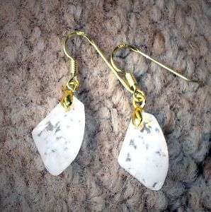 Swarovski crystal White Opal Mosaic pendant earrings  