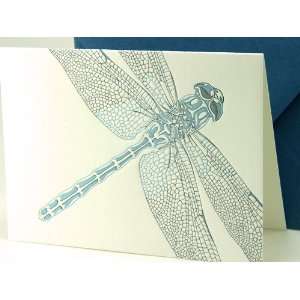  dragonfly bleu letterpress boxed note card set NEW 