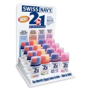  Swiss Navy 2 In1 Line   16 piece Counter Display Beauty