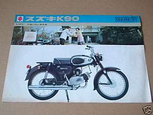 1967 SUZUKI K 90 JAPANESE SALES SHEET  