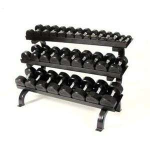  Troy TSD R 5 75 lb Rubber Dumbbell Set with Rack Sports 