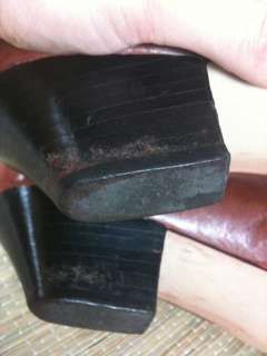 Vtg 80s Pappagallo Brazil Leather Peep Toe Pumps 8 M  
