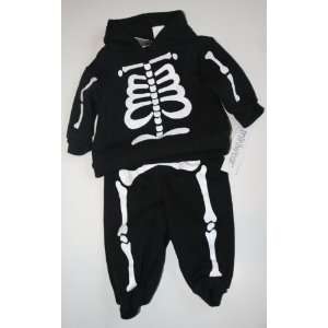   Baby/Infant 2 Piece Skeleton Sweatsuit   Size 3 6 Months Baby