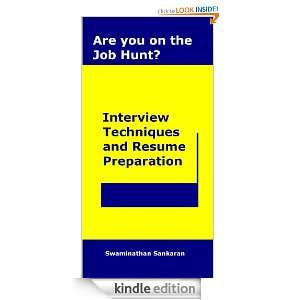 Are You on the Job Hunt? Swaminathan Sankaran  Kindle 