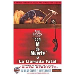 Dial M For Murder (1954) 27 x 40 Movie Poster Argentine Style A 