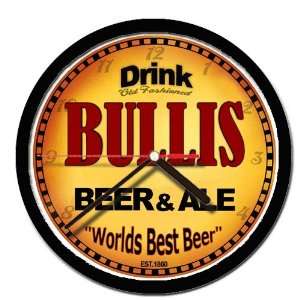  BULLIS beer and ale cerveza wall clock 