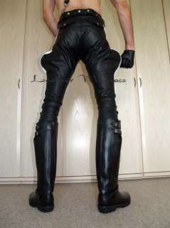 leather trousers jodhpurs pants breeches white stripes  