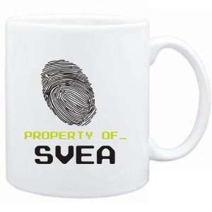 Mug White  Property of _ Svea   Fingerprint  Female Names  
