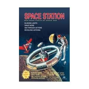  Space Station 12x18 Giclee on canvas