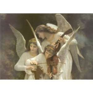  Angels Playing Violin   Poster by William Adolphe 
