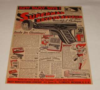 1940 Daisy SUPERMAN KRYPTO RAYGUN ad page  