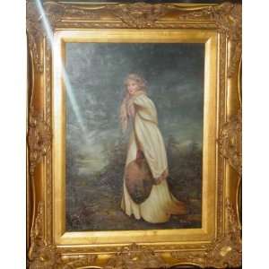  Lady in the Coat Beautiful Original Contemporary Oil 