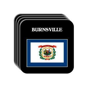 US State Flag   BURNSVILLE, West Virginia (WV) Set of 4 Mini Mousepad 
