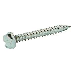   Indented Hex Washer Head Sheet Metal Screw Type A, Zinc, Pack of 100