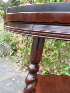 SOLID MAHOGANY & MARBLE CHESS TABLE BY CHAMBERLINS OF NORWICH  