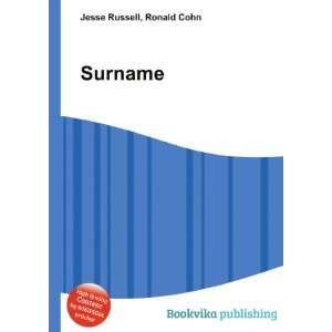  Surname Ronald Cohn Jesse Russell Books
