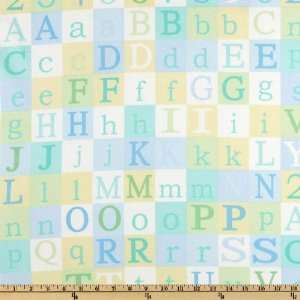  44 Wide Baby Business Letter Blocks Pastel Fabric By The 