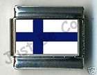 finland finnish flag italian modular charm fits all 9mm returns
