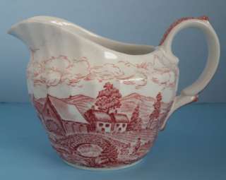 BRITISH ANCHOR ENGLISH COUNTRY SCENES RED CREAMER  
