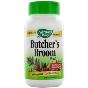  Natures Way   Butchers Broom Root, 470 mg, 100 capsules 