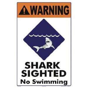  Warning Shark Sighted Sign 6616Ws1218E Patio, Lawn 