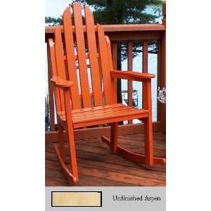 Prairie Leisure Design 23 Unfinished Aspen Country Rocker   Unfinished 