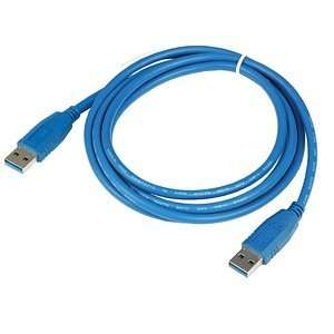  6ft. USB 3.0 SuperSpeed Type A Male to Male Cable, Blue 
