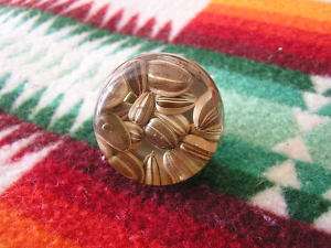 Vintage Lucite Cabinet Drawer Knob with Sunflower Seeds  