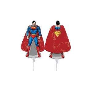  9 EZ Fill Airfill Superman Superhero With Stick   Mylar 