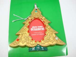 Christmas Tree Bronze Color Design Picture photo frame ornament red 