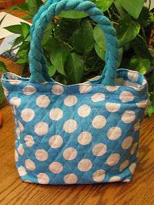 INSULATED CLOTH LUNCH BAG WITH 2 BRAIDED HANDLES VERY CUTE TOTE 