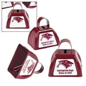 Personalized Burgundy Graduation Cowbells   Novelty Toys & Noisemakers