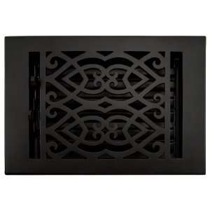  Cast Iron Floor Register with Louvers   6 x 8 (7 1/8 x 