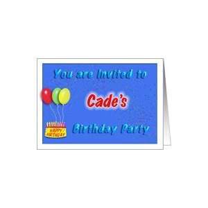    Cades Birthday, Invitation to the Party Card Toys & Games